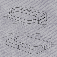 "Foldie Dream" Sofabett für Kinder 170×120 cm