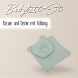 Baby Bettwäsche-Set mit Füllung – Decke & Teddy-Kissen aus 100% Baumwolle