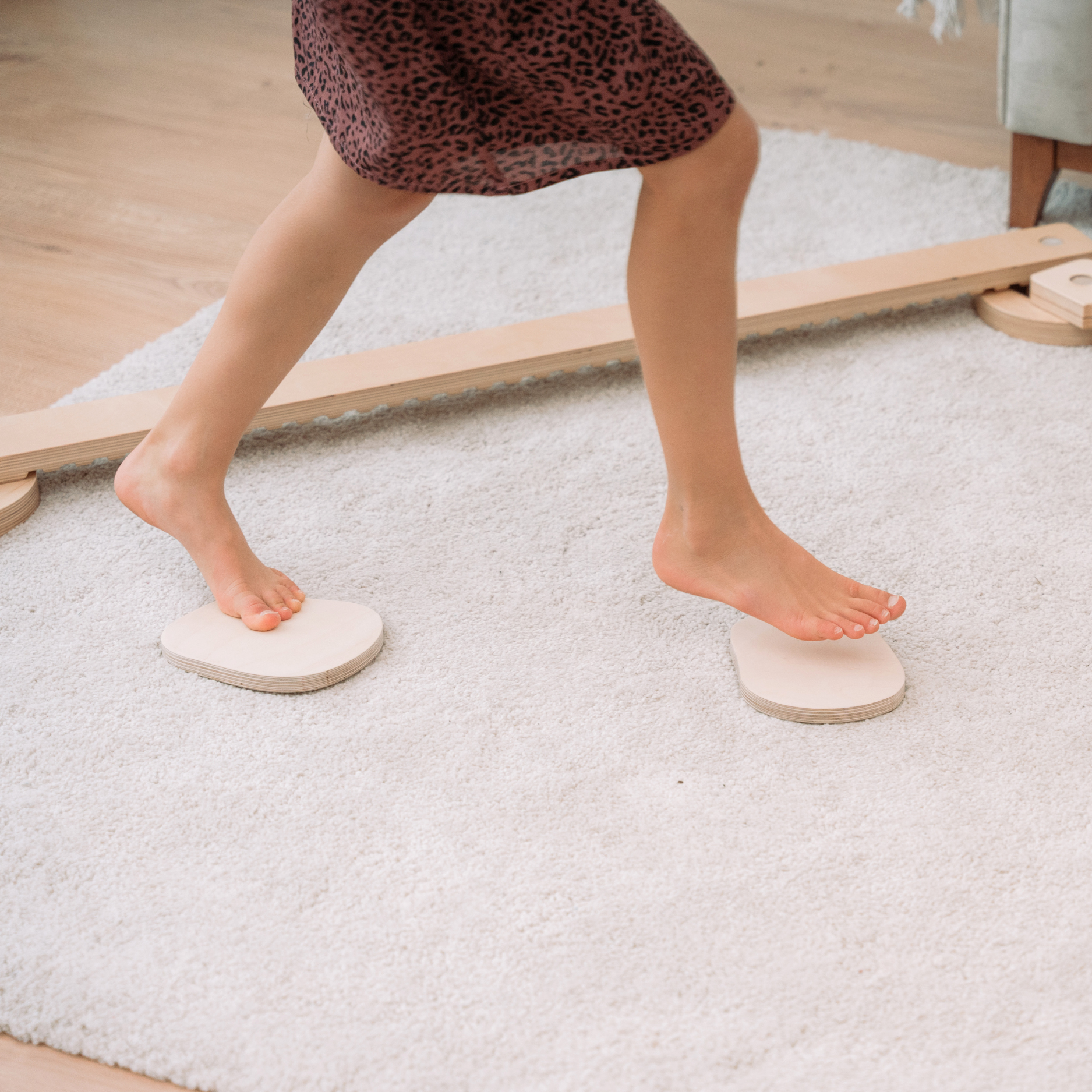 Montessori Balance-Trittsteine aus Holz