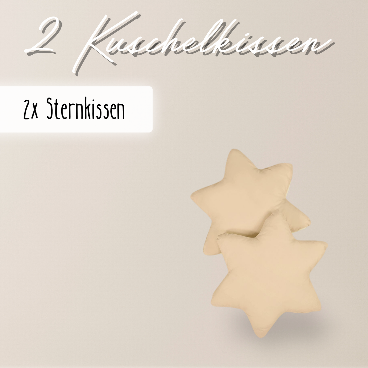 2er-Set Sternenkissen 40cm – 100% Baumwolle