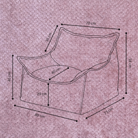 "Chenille Throne" bequemer Kinder-Relaxsessel 80x73x58cm