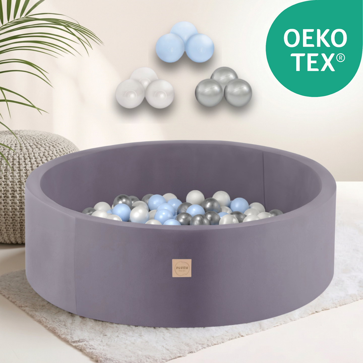 "Velvet Pool" Bällebad 90x30cm mit 200 Bällen