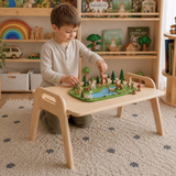 Montessori Bodentisch aus massivem Buchenholz