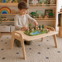 Montessori Bodentisch aus massivem Buchenholz