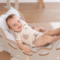 "Big Rocker" 3in1, Wippe, Kletterbogen & Rutsche 90x41x50 cm, Cashmere Wood