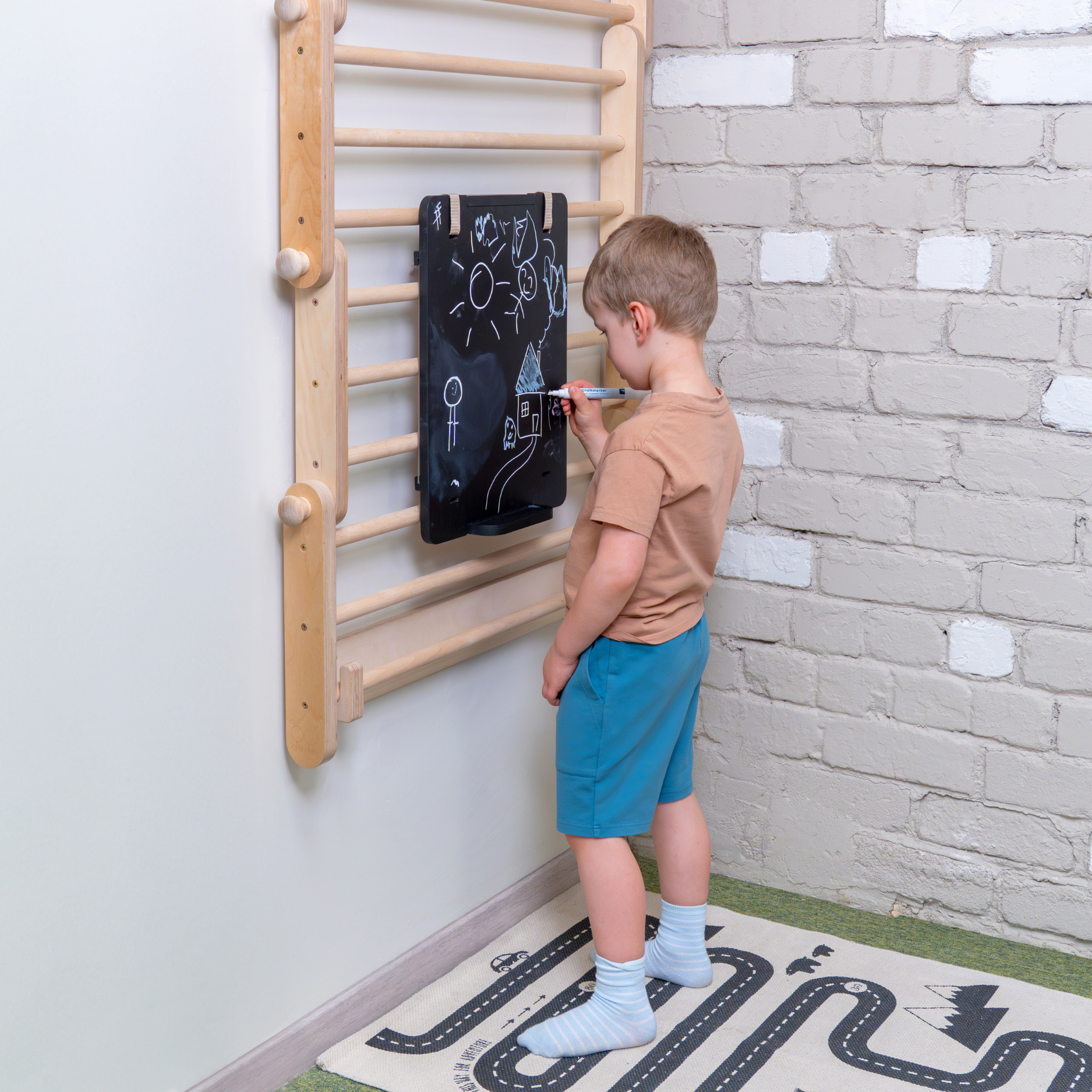 Wandmontage Set – Sprossenwand Erweiterung für MOPITRI® & FIPITRI® Kletterrahmen