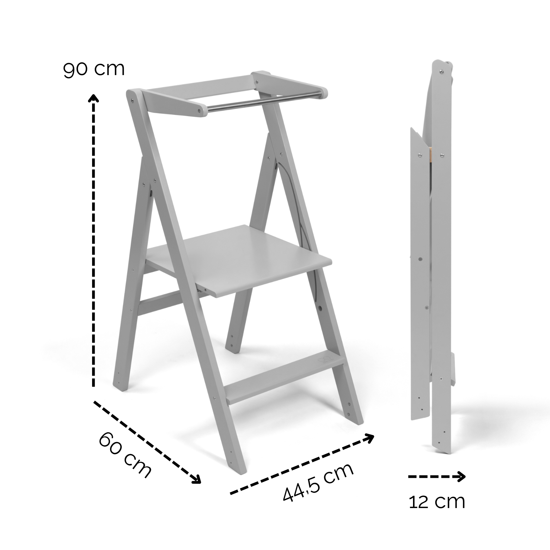 STEP’n’FOLD® – Faltbarer Montessori Lernturm mit verstellbarer Höhe