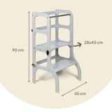 STEP’n’SIT® – Montessori Lernturm & Tisch 2-in-1 aus Holz