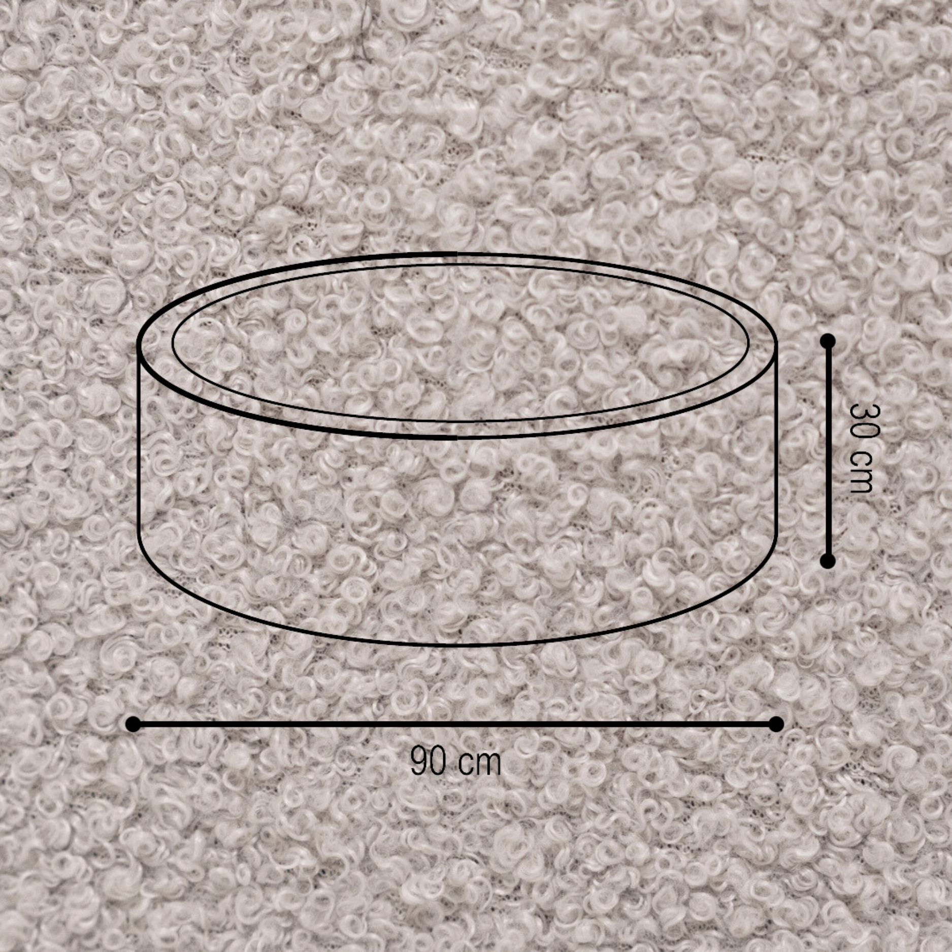 "Woolly Pool" Bällebad 90x30cm mit 200 Bällen