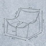 "Chenille Throne" bequemer Kinder-Relaxsessel 80x73x58cm