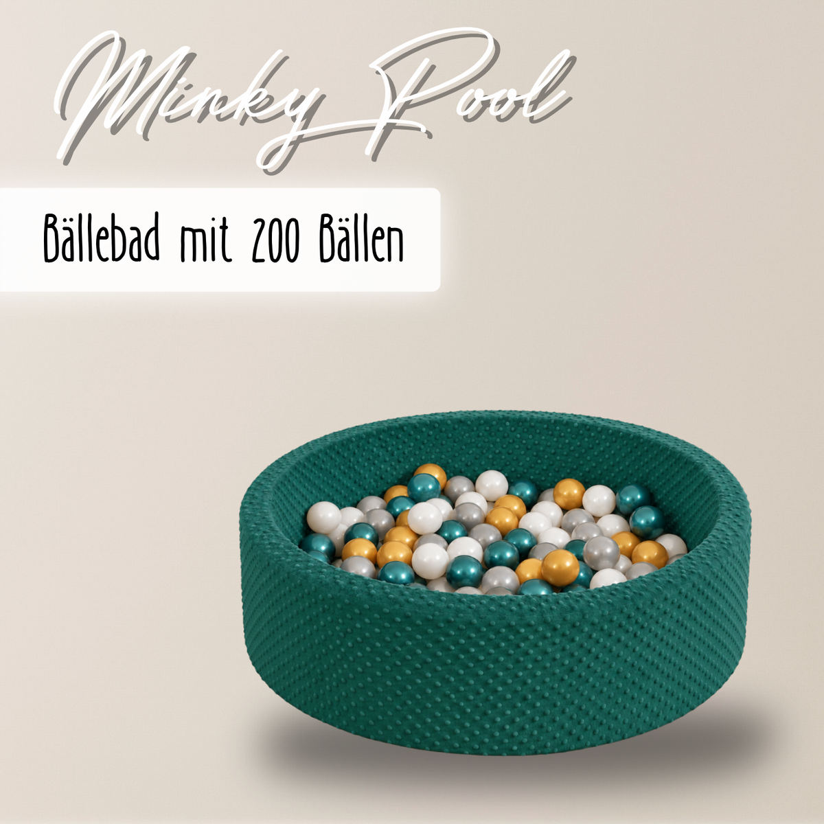 "Minky Pool" Bällebad 90x30cm mit 200 Bällen