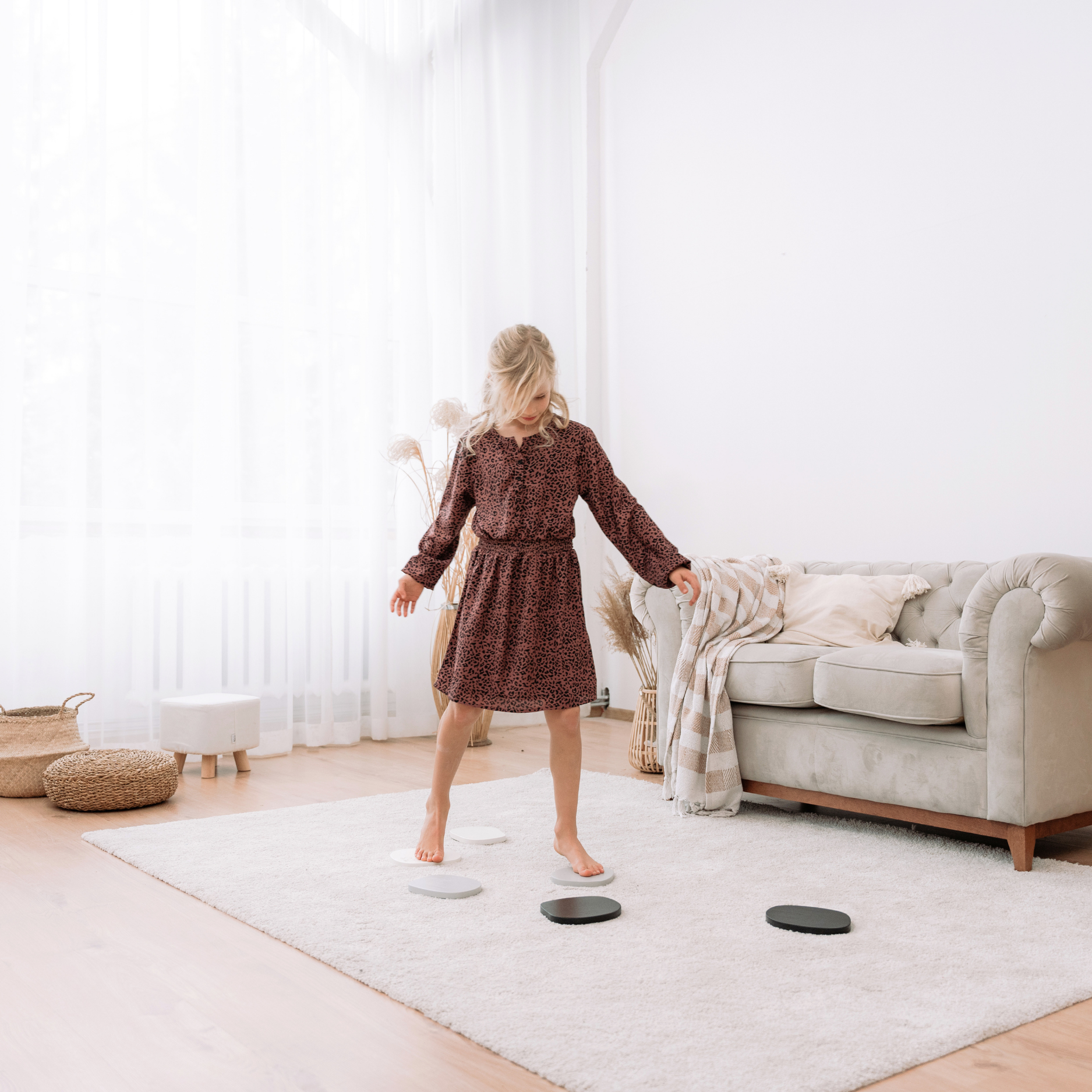 Montessori Balance-Trittsteine aus Holz