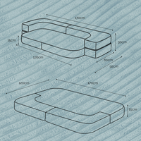 "Foldie Dream" Sofabett für Kinder 170×120 cm