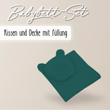 Baby Bettwäsche-Set mit Füllung – Decke & Teddy-Kissen aus 100% Baumwolle