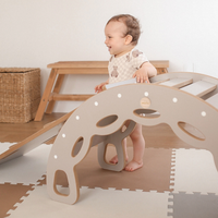 "Big Rocker" 3in1, Wippe, Kletterbogen & Rutsche 90x41x50 cm, Cashmere Wood