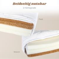 Yappy JUNIOR - Kindermatratze 160×80 cm, zweiseitig, mit Aloe Vera-Bezug