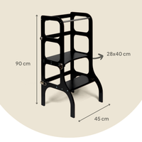 STEP’n’SIT® – Montessori Lernturm & Tisch 2-in-1 aus Holz