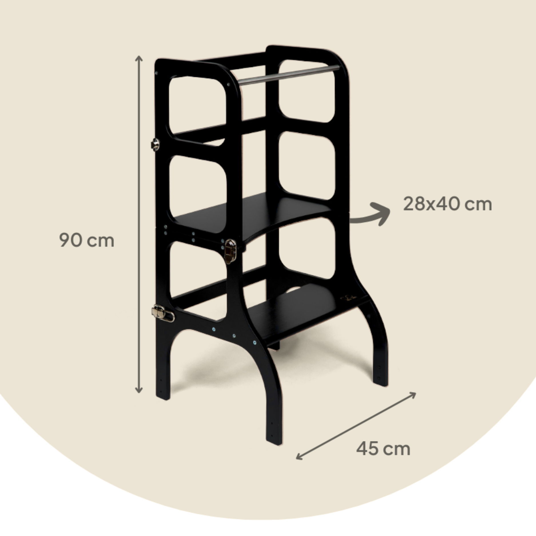 STEP’n’SIT® – Montessori Lernturm & Tisch 2-in-1 aus Holz