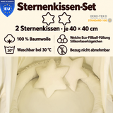 2er-Set Sternenkissen 40cm – 100% Baumwolle