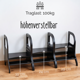 MIIMO® – Höhenverstellbarer Montessori Tritthocker aus Holz