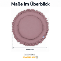 runde Nestmatte mit Rüschen – 100% Baumwolle