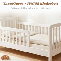 YappyTerra JUNIOR - Kinderbett 160×80 cm mit Rausfallschutz