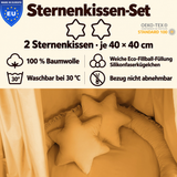 2er-Set Sternenkissen 40cm – 100% Baumwolle