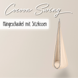 Cocoon Swing – Hängeschaukel aus Baumwolle mit Sitzkissen
