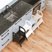 MIIMO® – Höhenverstellbarer Montessori Tritthocker aus Holz