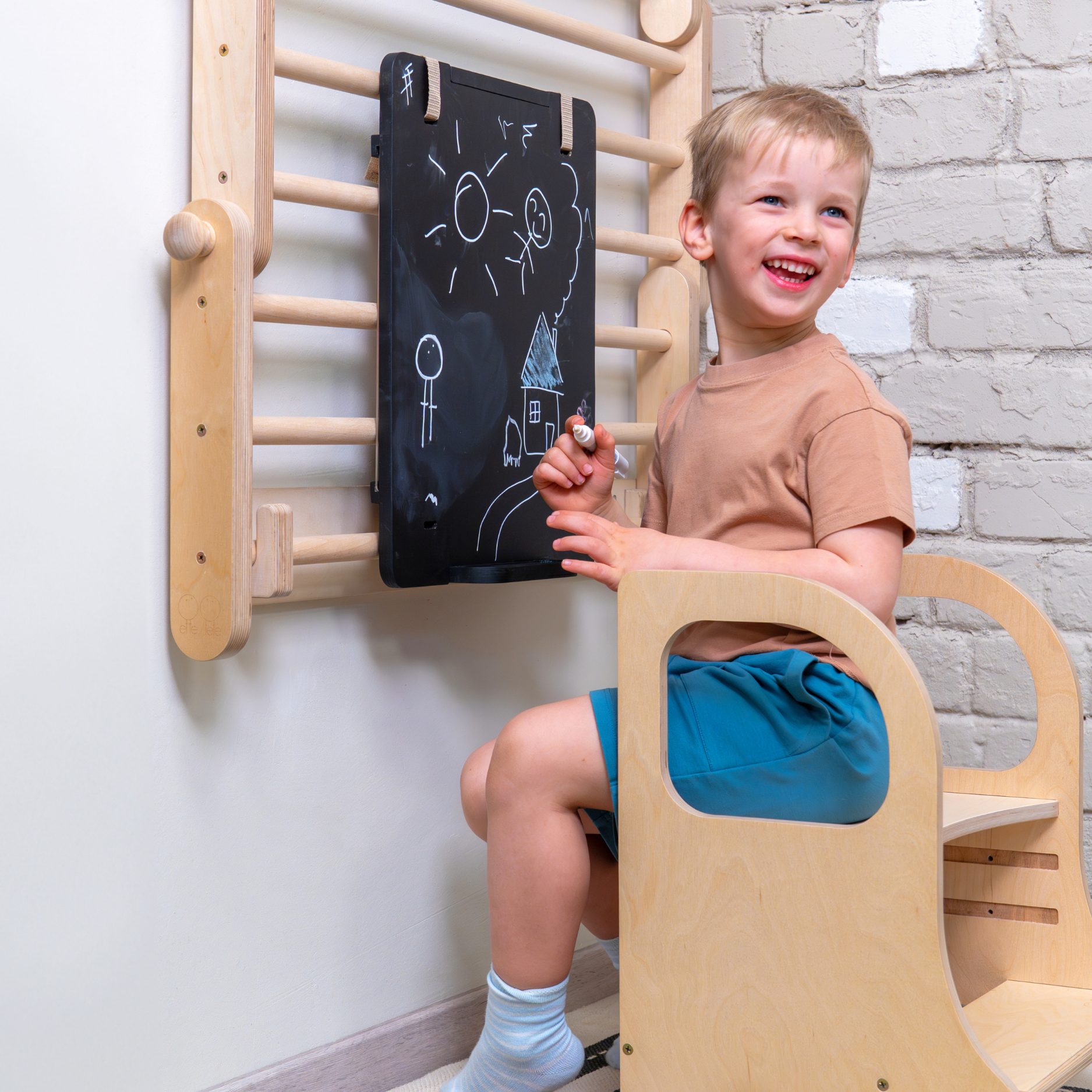 Wandmontage Set – Sprossenwand Erweiterung für MOPITRI® & FIPITRI® Kletterrahmen