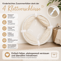Spieltunnel aus Baumwolle/Hanf, passend zu den Spielzelten, 180x46cm