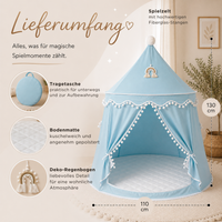 Play tent - breathable made of cotton &amp; hemp