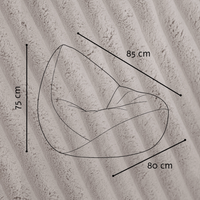 "Fluffy Cloud" Kinder-Sitzsack 80x85cm mit EPS Perlen