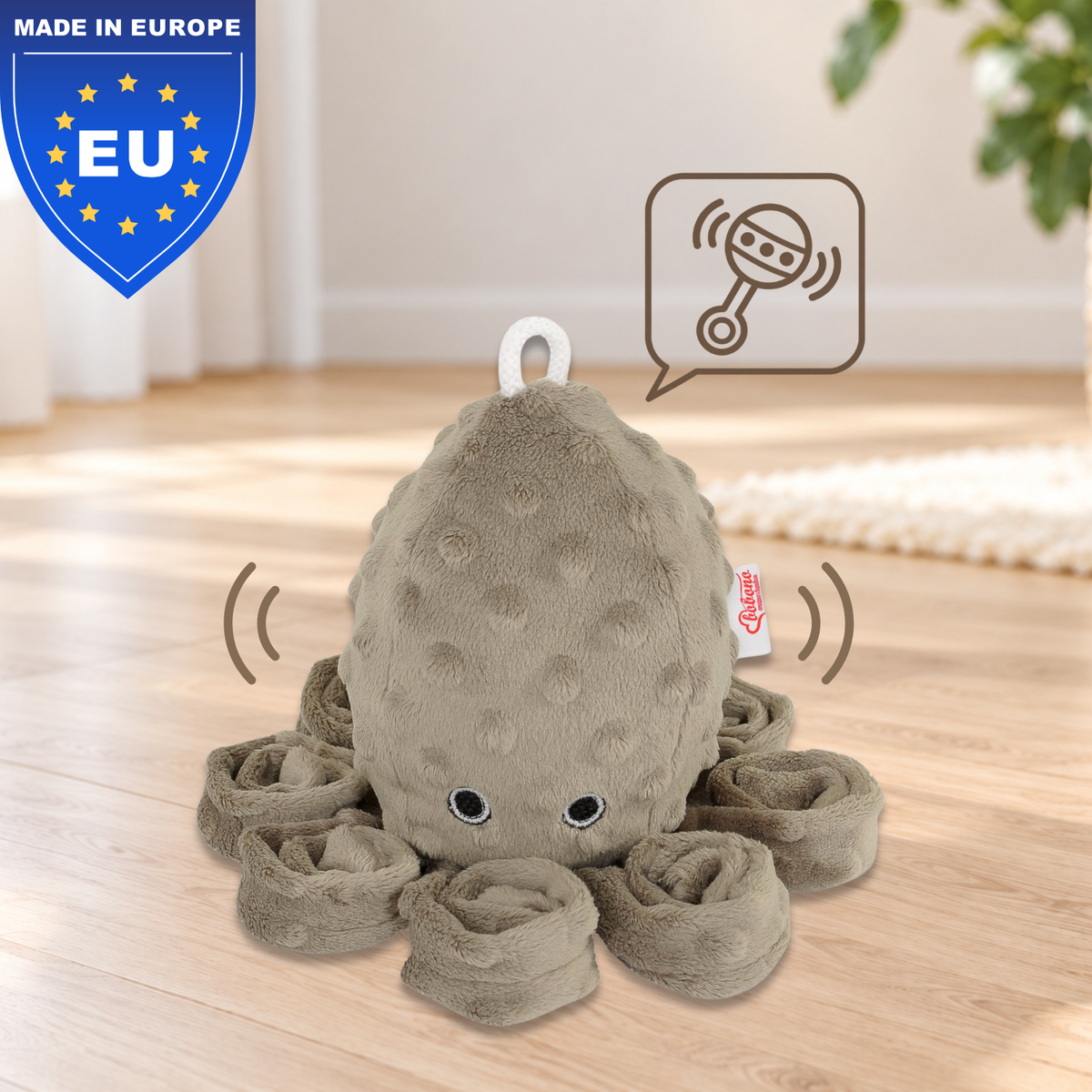 Rassel-Oktopus – 8 Arme zum Entdecken | 31 cm