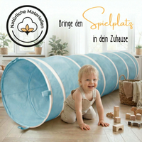 Spieltunnel aus Baumwolle/Hanf, passend zum runden Spielzelt, 180x46cm