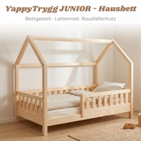 YappyTrygg JUNIOR - Hausbett 160×80 cm mit Rausfallschutz