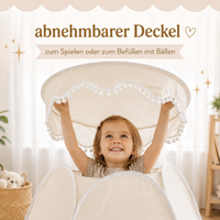 Pop-Up Bällebad-Spielzelt aus Baumwolle/Hanf