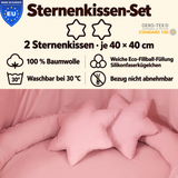 2er-Set Sternenkissen 40cm – 100% Baumwolle