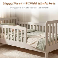 YappyTerra JUNIOR - Kinderbett 160×80 cm mit Rausfallschutz