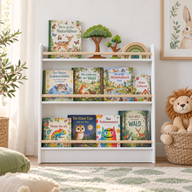 Kleines Montessori Bücherregal – aus massivem Kiefernholz 80×92×12 cm