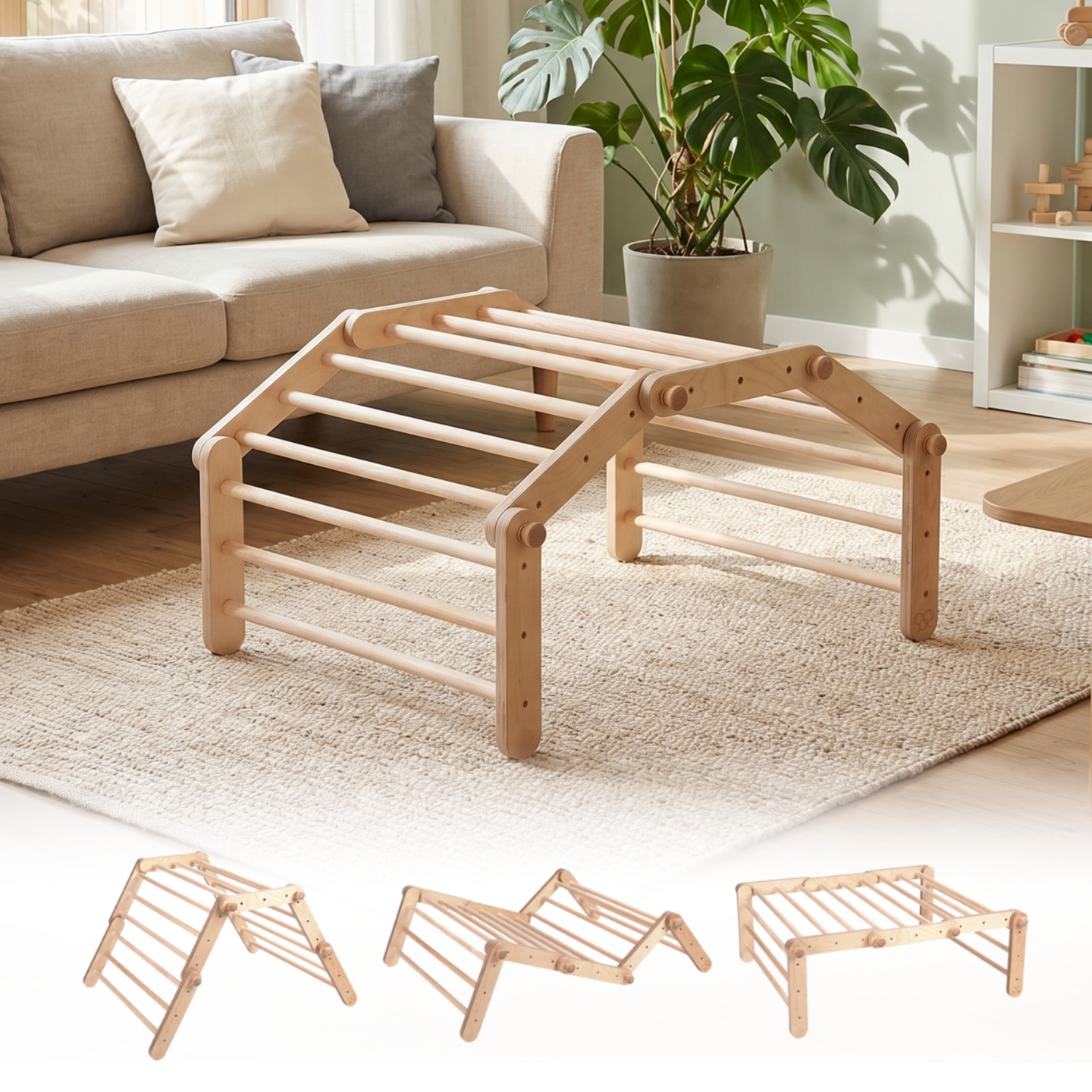 FIPITRI® – Modifizierbarer Montessori Kletterrahmen mit 5 Segmenten