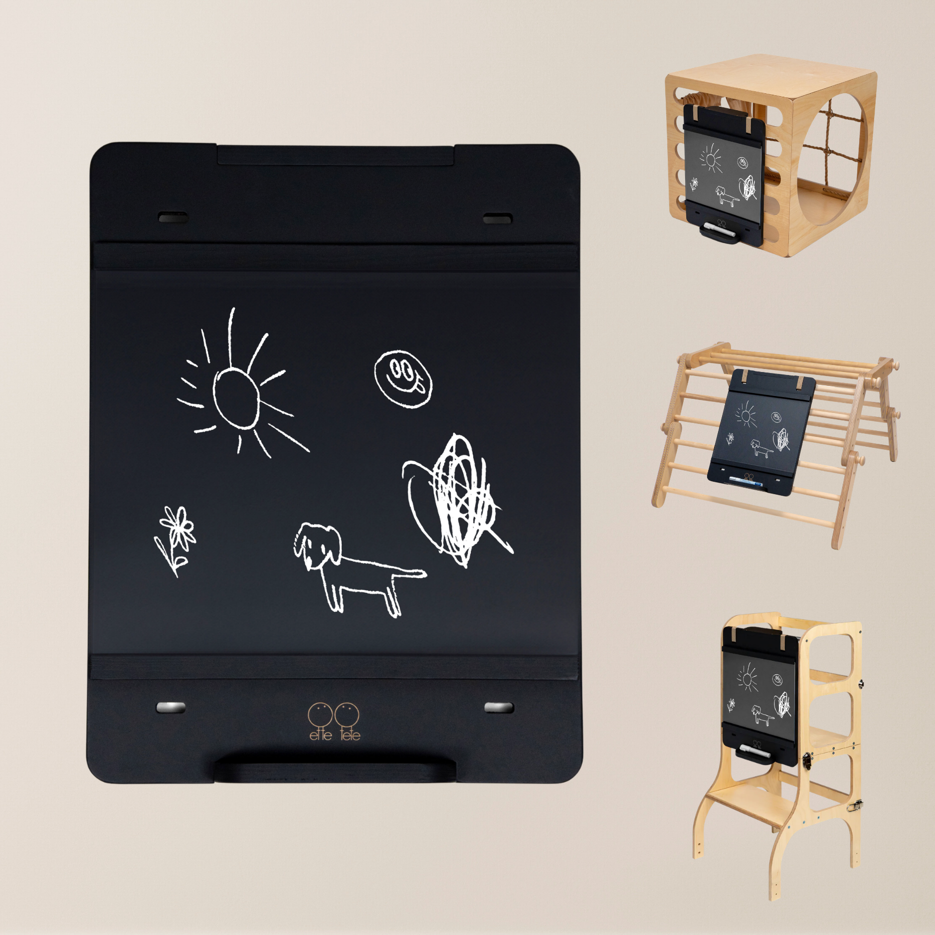 Zweiseitige Maltafel – kreatives Zusatzboard für Lerntürme & Kletterspielzeug