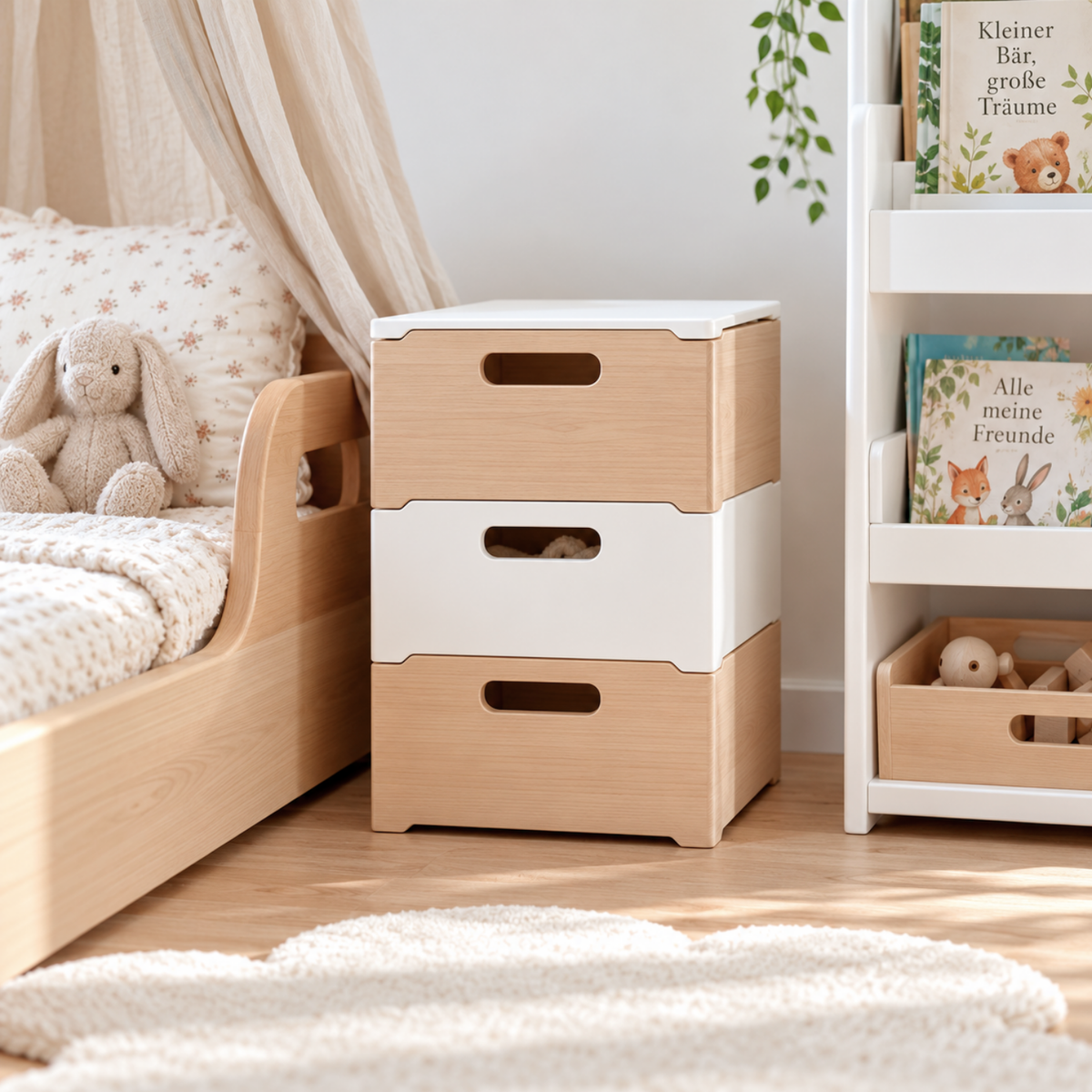 Stapelboxen-Set aus Massivholz – modulares Aufbewahrungssystem