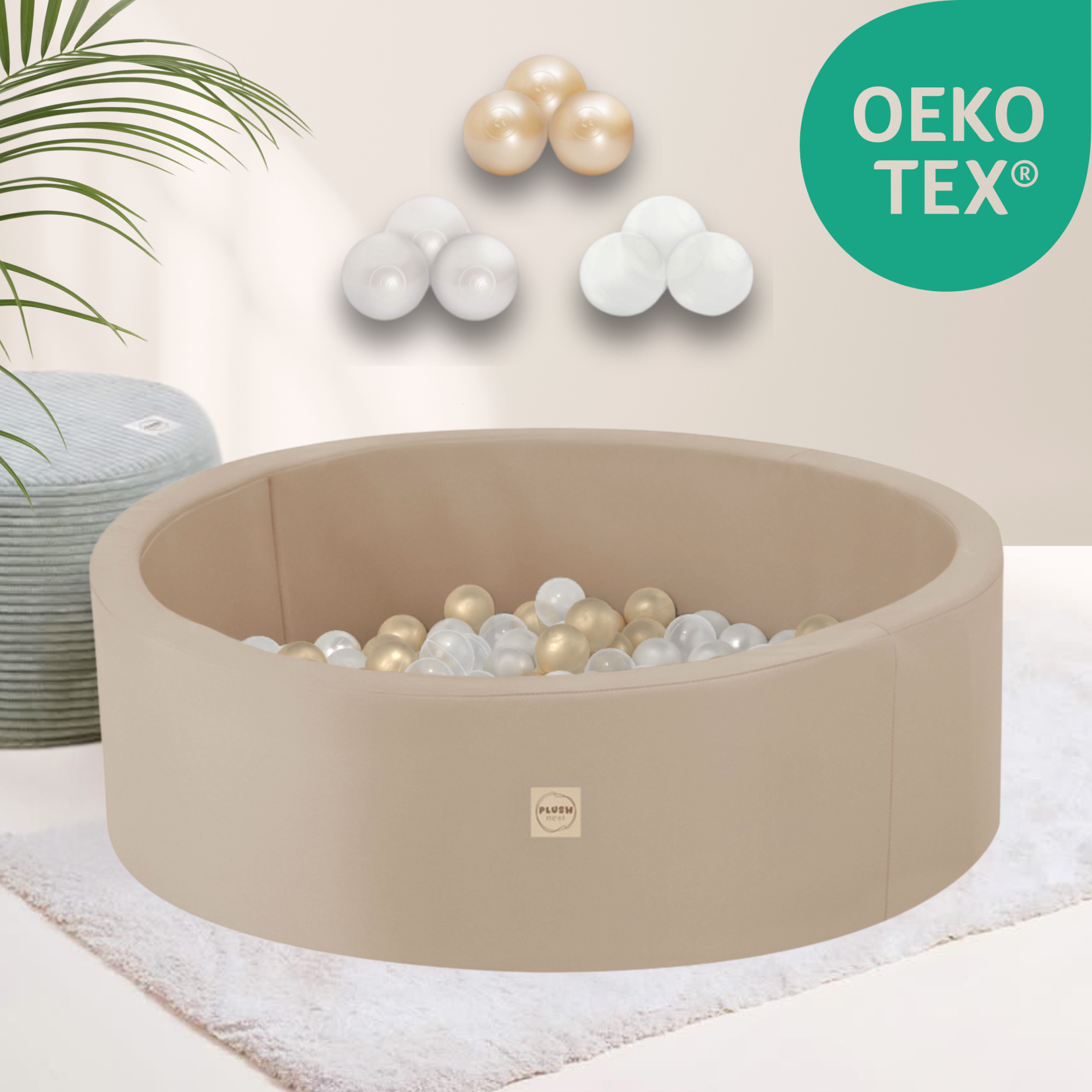 "Sunny Pool" wasserfestes Bällebad 90x30cm mit 200 Bällen