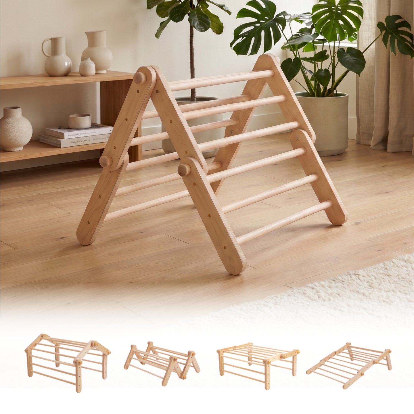 MOPITRI® – Modifizierbarer Montessori Kletterrahmen mit 4 Segmenten
