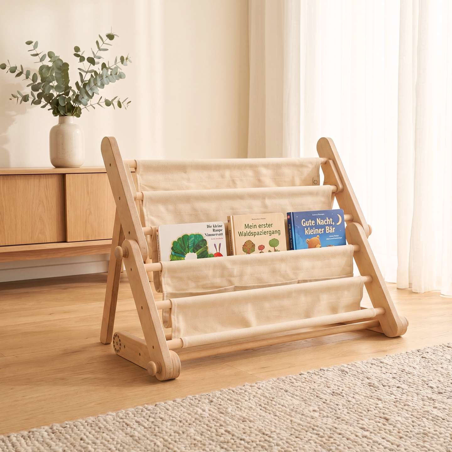 Montessori Bücherregal – Erweiterung für Kletterrahmen MOPITRI® & FIPITRI®
