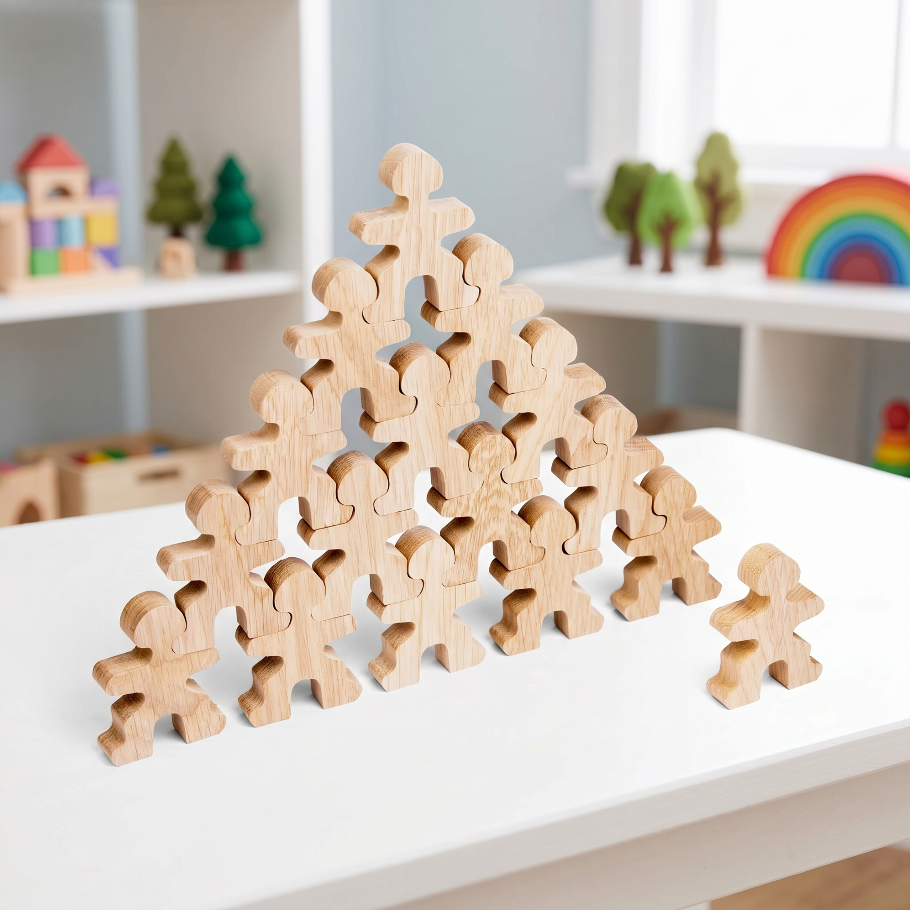 Flockmen® – Montessori Holzfiguren für kreatives Spielen