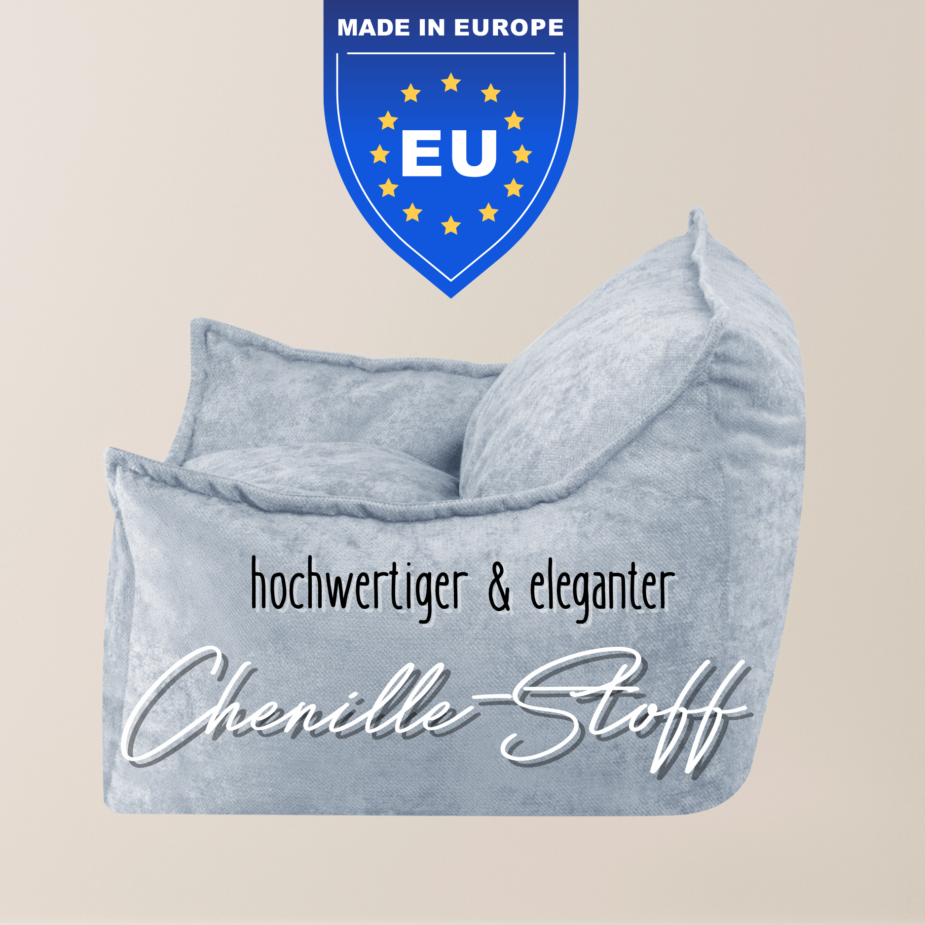"Chenille Throne" bequemer Kinder-Relaxsessel 80x73x58cm