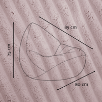 "Fluffy Cloud" Kinder-Sitzsack 80x85cm mit EPS Perlen