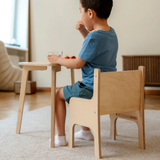 Tulla® Kinderstuhl – 3fach höhenverstellbarer Montessori Stuhl aus Holz